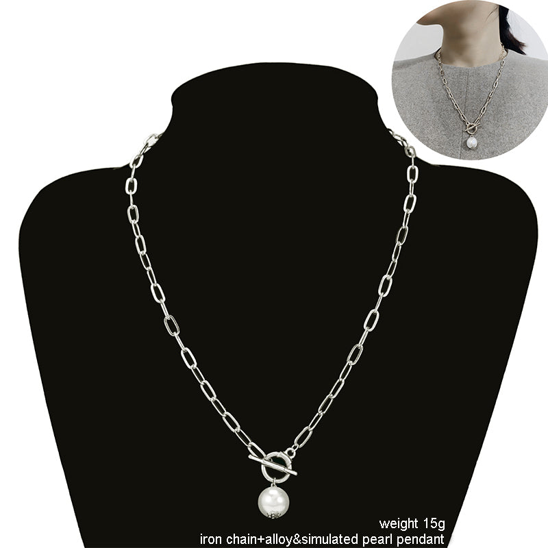 Quality Punk Simulated Pearl Pendant