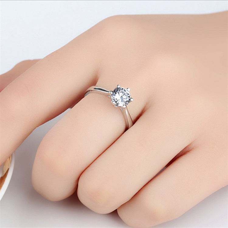Six-claw Simulation Diamond Ring