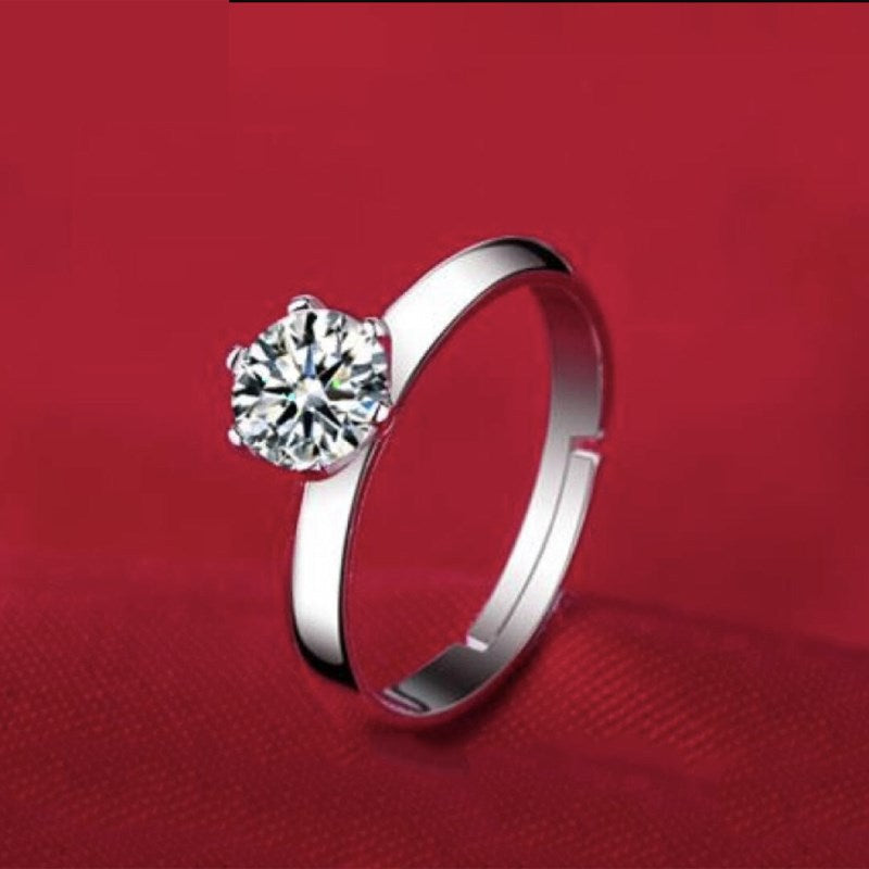 Six-claw Simulation Diamond Ring