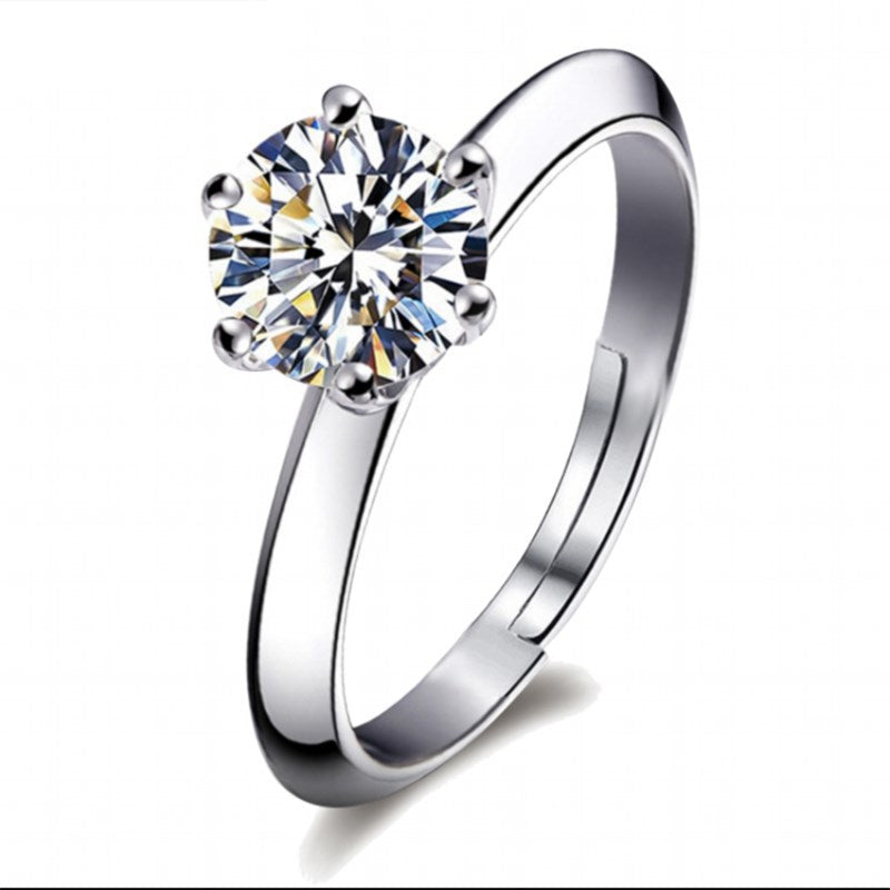 Six-claw Simulation Diamond Ring