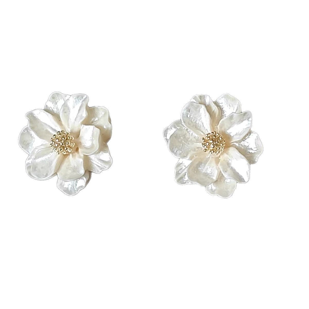 Elegant Camellia Stud Earrings