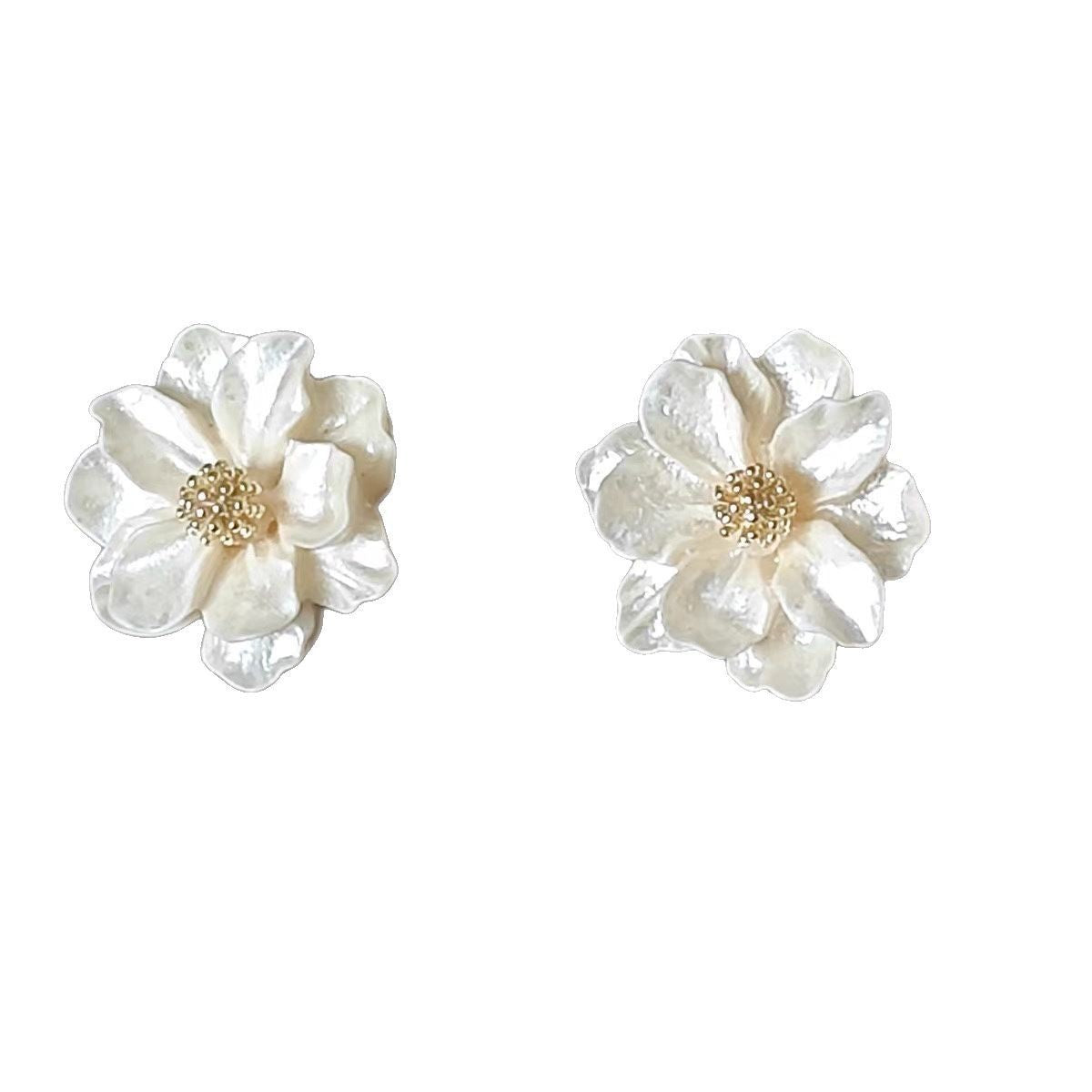Elegant Camellia Stud Earrings